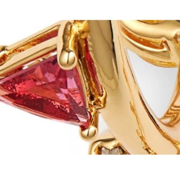 Dazzling Kurt Geiger London Multi Stone CZ Hoop Earrings Gold NWT - Picture 2 of 4